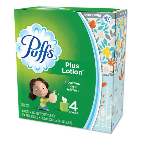 Puffs 2 Ply Facial Tissue, 56 Sheets 34899